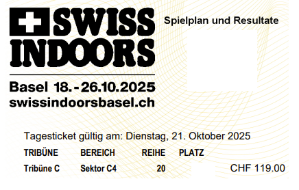 Swiss indoors Basel 21.10