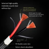 Kabel – Lautsprecher Hifi – High end 2x 3 Vergoldete Stecker