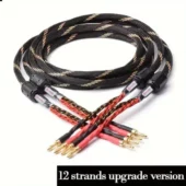 Kabel – Lautsprecher Hifi – High end 2x 3 Vergoldete Stecker