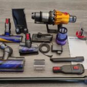 Dyson V12 Detect Slim Akku-Staubsauger – Gelb/Eisenfarben