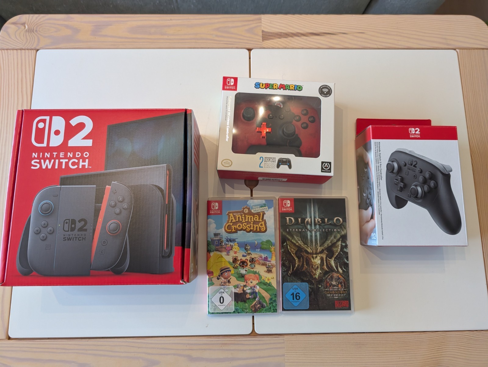 Nintendo Switch 2 mit 2 Spielen und Pro Controller